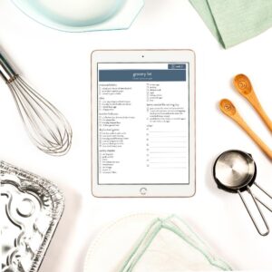 Freezer Menus PDF Download iPad